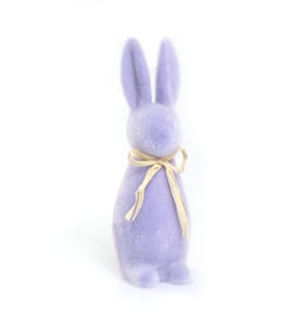 Happy Easter 12'' Flocked Rabbit - Lilac