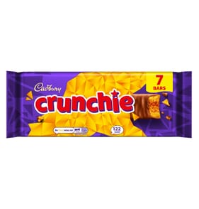 Cadbury Crunchie Chocolate Bar 7 Pack Multipack 182.7g