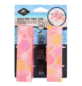 Logo Pegs Beach Towel Clips 2 Pack - Sea Shells