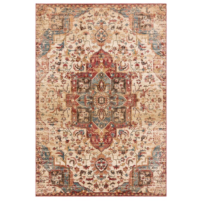 Asiatic Raja Medallion Runner RA08 - Red/Multi