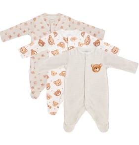 Pure Baby Natural Long Sleeved Sleepsuit