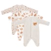 Pure Baby Long Sleeved Sleepsuits 3 Pack