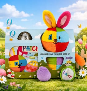 Patch Plush, Book & Chocolate Egg Set