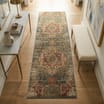 Asiatic Raja Medallion Runner  RA09 -Teal/Multi