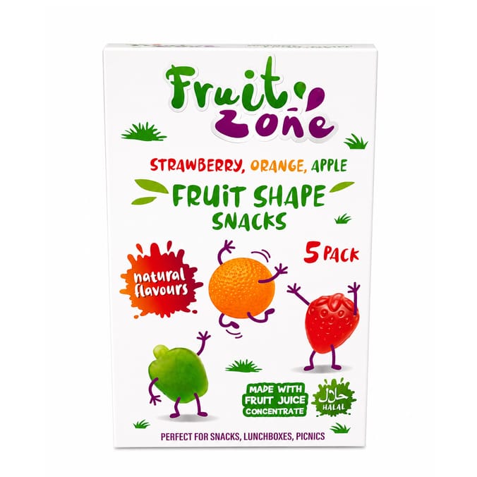 Fruit Zone Strawberry, Orange, Apple Fruit Shape Snacks 75g