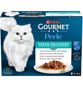 Gourmet Perle Ocean Delicacies in Gravy Wet Cat Food 12 x 85g