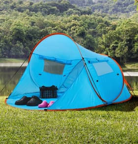 Hello Summer UV Protection Sun Shelter - Blue & Orange