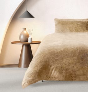 The Winter Warmer Collection Teddy Single Duvet Set - Latte