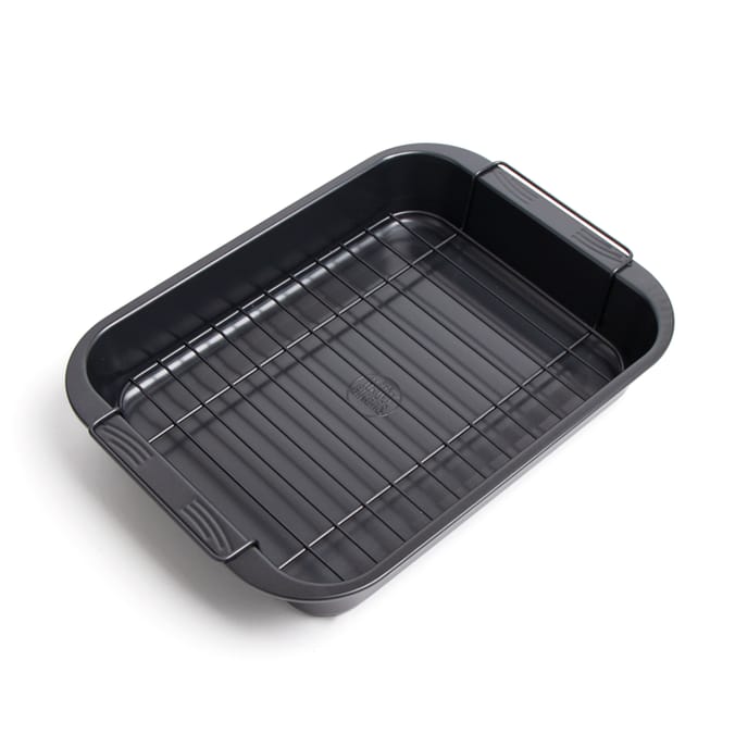 The Hairy Bikers Non-Stick Roasting Tray With Rack Large