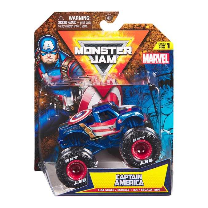 Monster Jam Marvel Die Cast Series 3 Monster Truck - Captain America