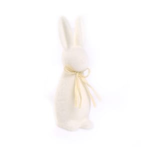 Happy Easter 12'' Flocked Rabbit - Lemon