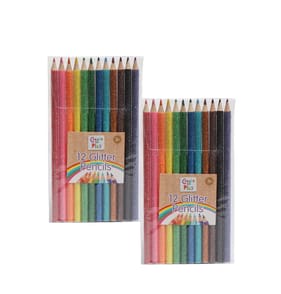 Create And Play 12 Glitter Coloured Pencils x2