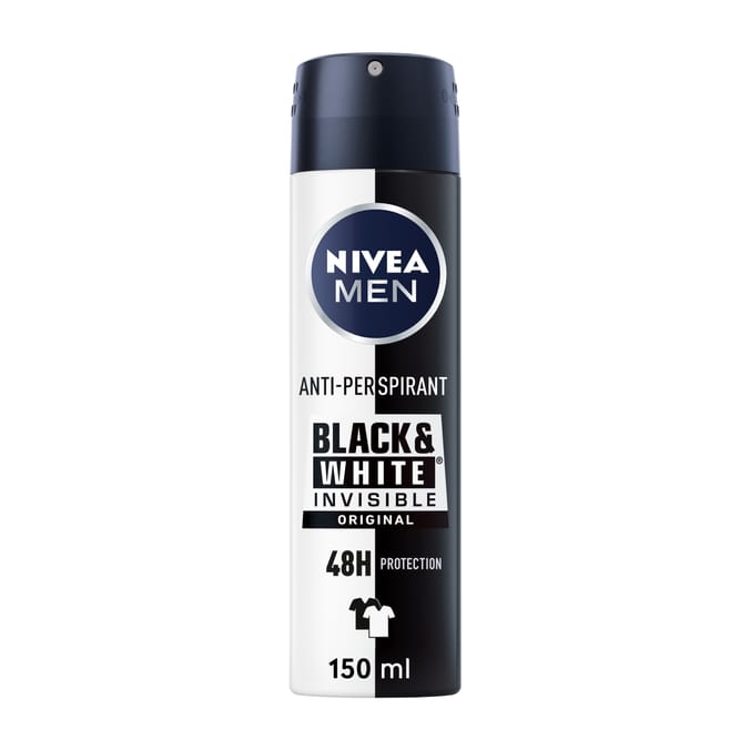 Nivea Men Anti-perspirant Deodorant Spray 150ml - Black & White