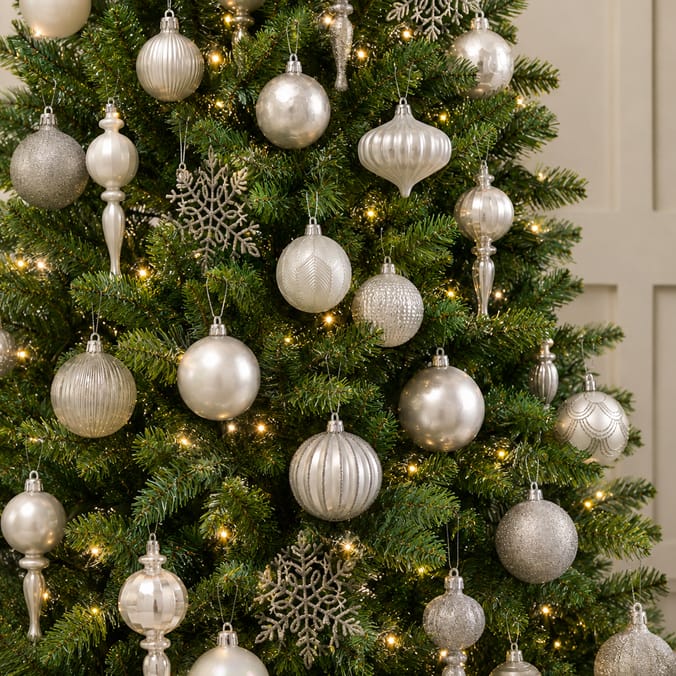 Frosted Spirit Christmas Baubles 50 Pack