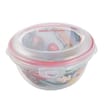 Betty Crocker 1500ml Round Food Container Transparent & Red