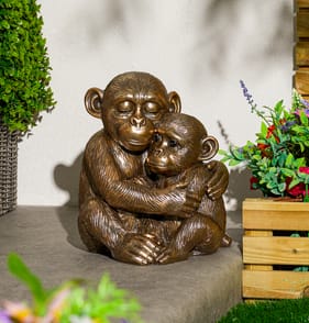 Jardin Mother & Baby Monkey Ornament 28.5cm