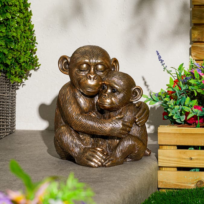Jardin Mother & Baby Monkey Ornament 28.5cm