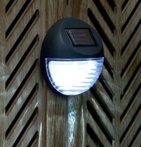 Firefly LED Solar Fence Light Black x3