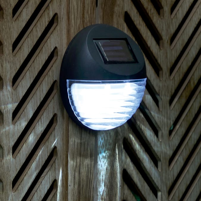 Firefly LED Solar Fence Light Black x3
