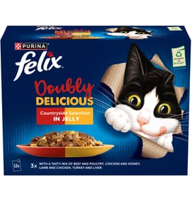 Felix Doubly Delicious Countryside Selection in Jelly Wet Cat Food 12x 85g