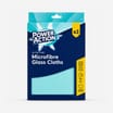 Power Action Ultra Fine Microfibre Glass Cloths 2 Pack
