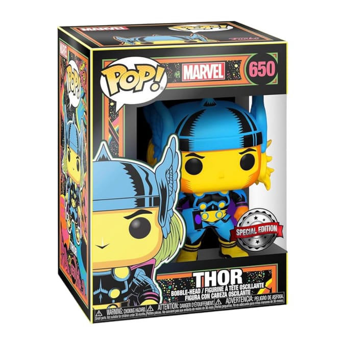Funko Pop Marvel Black Light Thor Figure