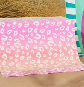 Originals Beach Towel - Ombre Pink Leopard Print