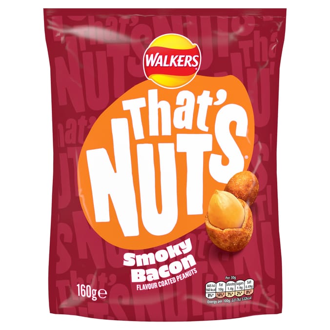 That’s Nuts Walkers Smoky Bacon Sharing Coated Peanuts 160g