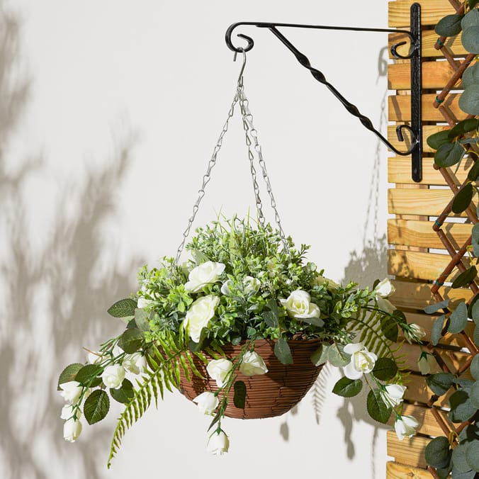  Jardin Artificial Rose Hanging Basket