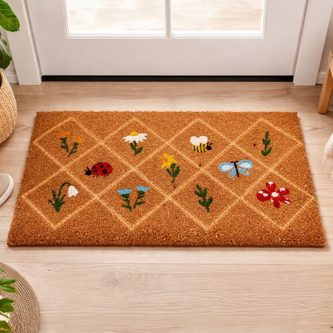 Home Printed Coir Door Mat - Diamond