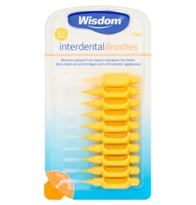 Wisdom Interdental Brushes 0.7mm Fine 10's