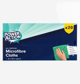 Power Action All Purpose Microfibre Cloth 20 Pack