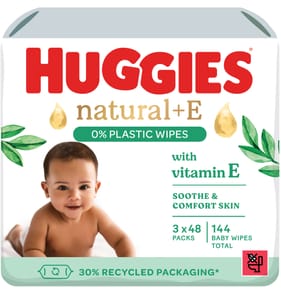 Huggies 0% Plastic Wipes 3 Pack