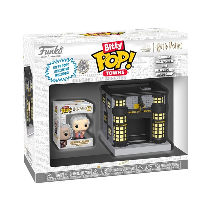 Funko Bitty Pop! Towns Harry Potter Mini Vinyl Figure Set - Garrick Ollivander & Ollivanders Wand Shop