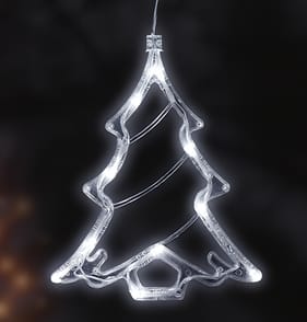 Prestige Battery Operated LED Tree Hanging Window Light - Cool White