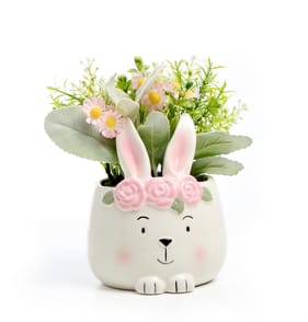 Hoppy Easter Ceramic Easter Bunny Foliage