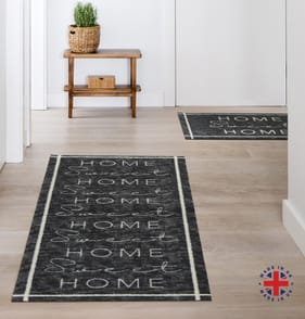 Grimebuster Home Sweet Home Mats & Runners - Charcoal