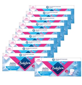 Bodyform Dailies Normal Scented Panty Liners 20 Pack x10