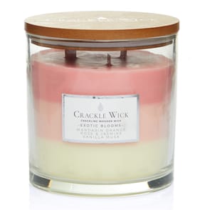 Crackle Wick Candle Jar 1.2kg - Exotic Bloom