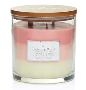  Crackle Wick Candle Jar 1.2kg - Exotic Bloom 