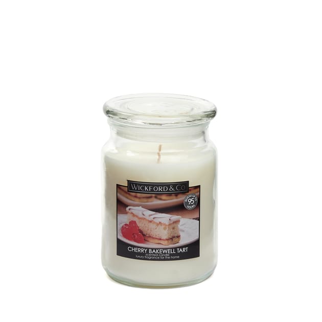 Wickford & Co Scented Candle 18oz Cherry Bakewell Home Bargains