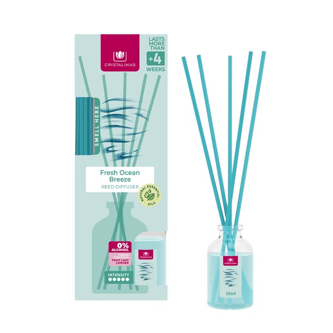 Cristalinas Reed Diffuser 25ml - Fresh Ocean Breeze