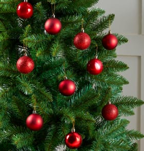 Festive Feeling 6cm Christmas Bauble 20 Pack - Red