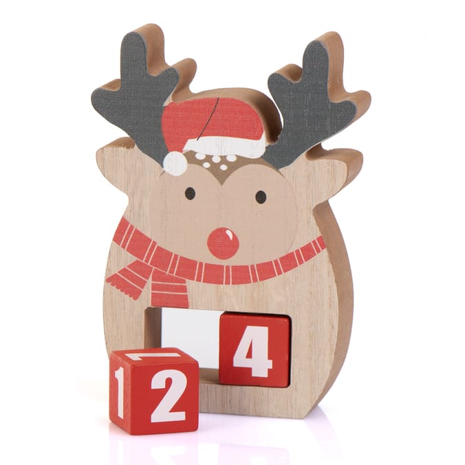 Sleigh Bells Wooden Countdown Advent - Reindeer