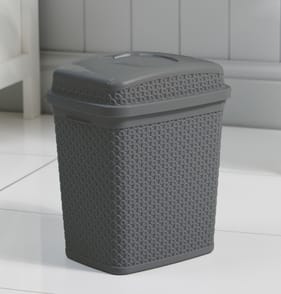  Bathroom Diamond Bin - Dark Grey