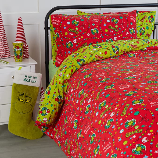 The Grinch Glow In The Dark Duvet Set