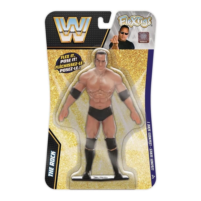 WWE Flexfigs Legends 5" Bendable Figure - The Rock