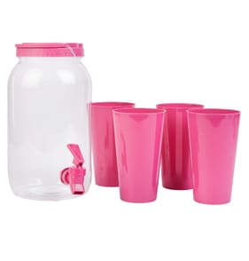 The Outdoor Living Collection Drink Dispense With 4 Cups - Pink