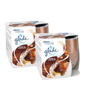 Glade Candle Honey & Chocolate Air Freshener 120g x2