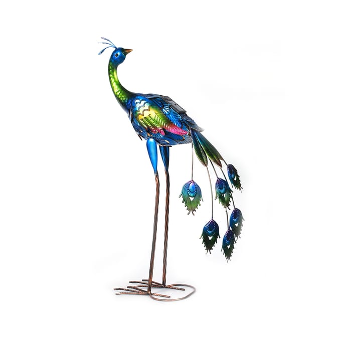 Firefly Metal Peacock Solar Light
